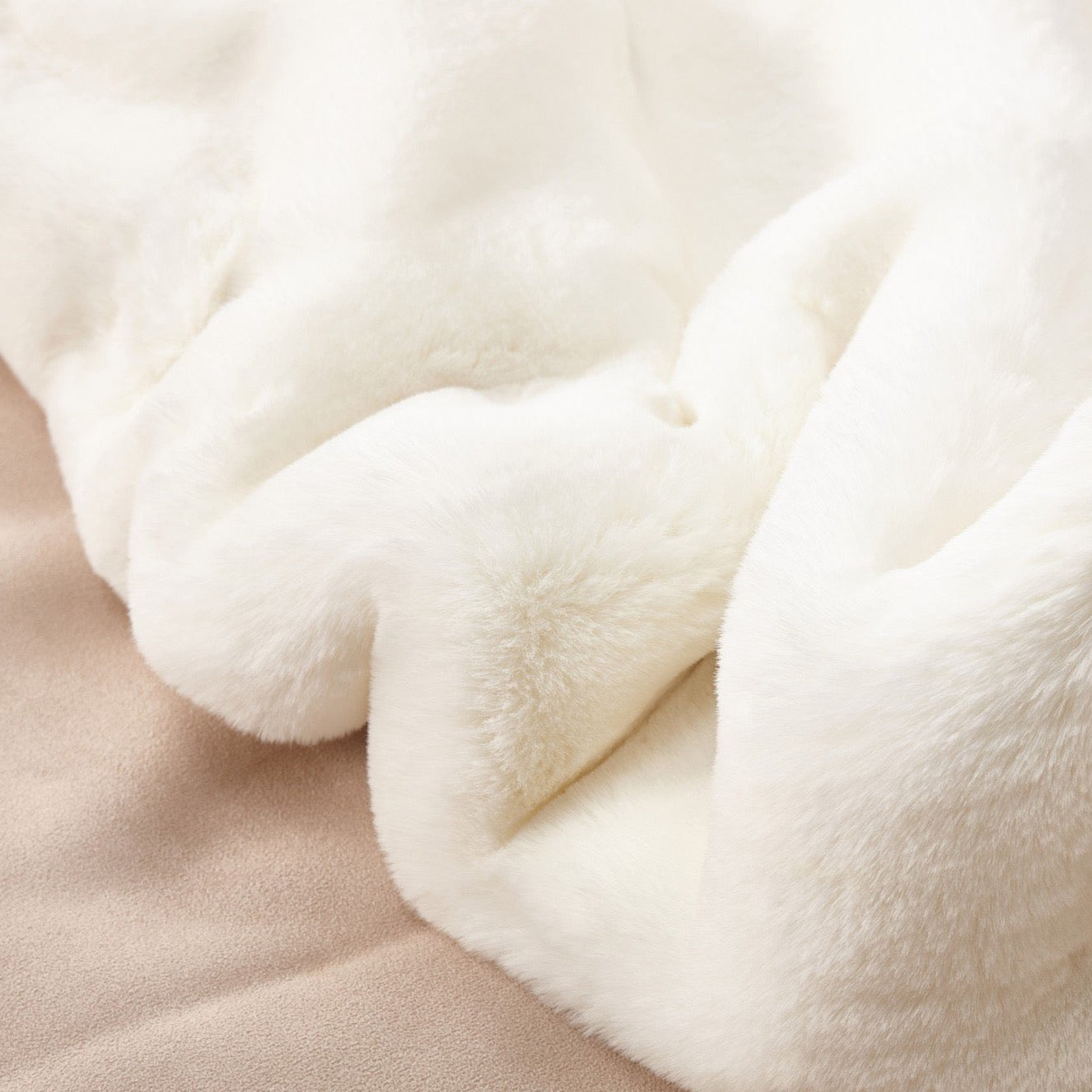 Soft Touch Faux Rabbit, Chinchilla Feel Solid Colors Area Rugs