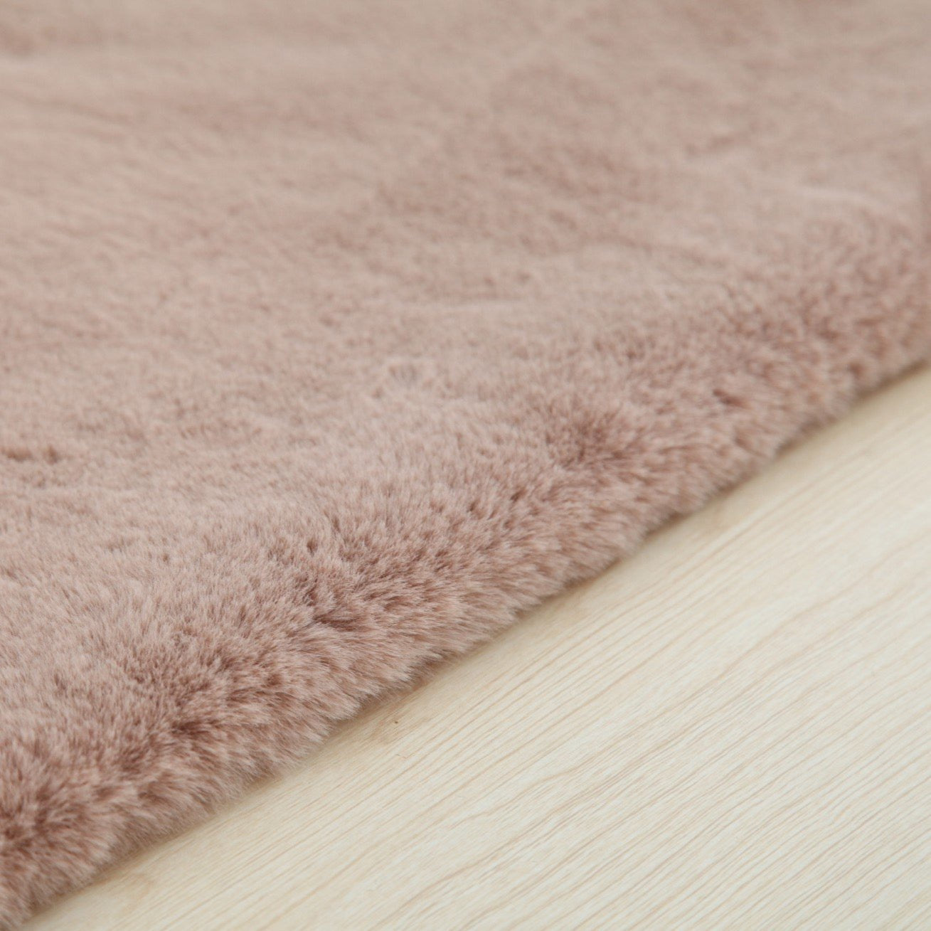 Soft Touch Faux Rabbit, Chinchilla Feel Solid Colors Area Rugs