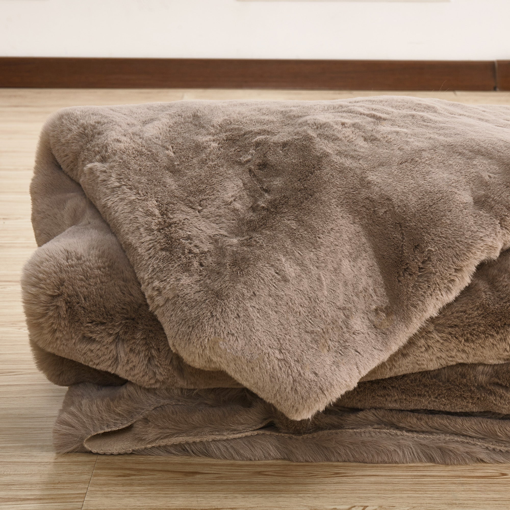 Soft Touch Faux Rabbit, Chinchilla Feel Solid Colors Area Rugs