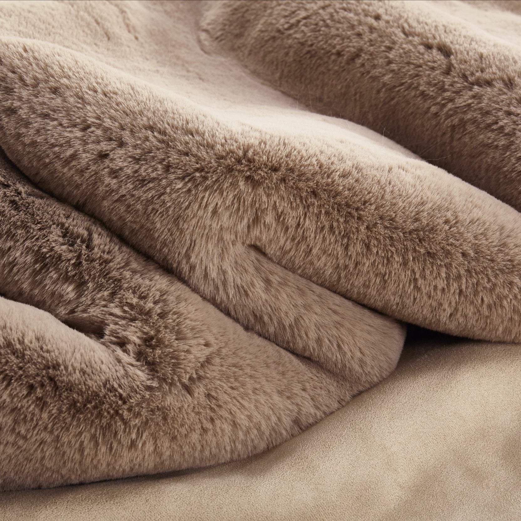 Soft Touch Faux Rabbit, Chinchilla Feel Solid Colors Area Rugs