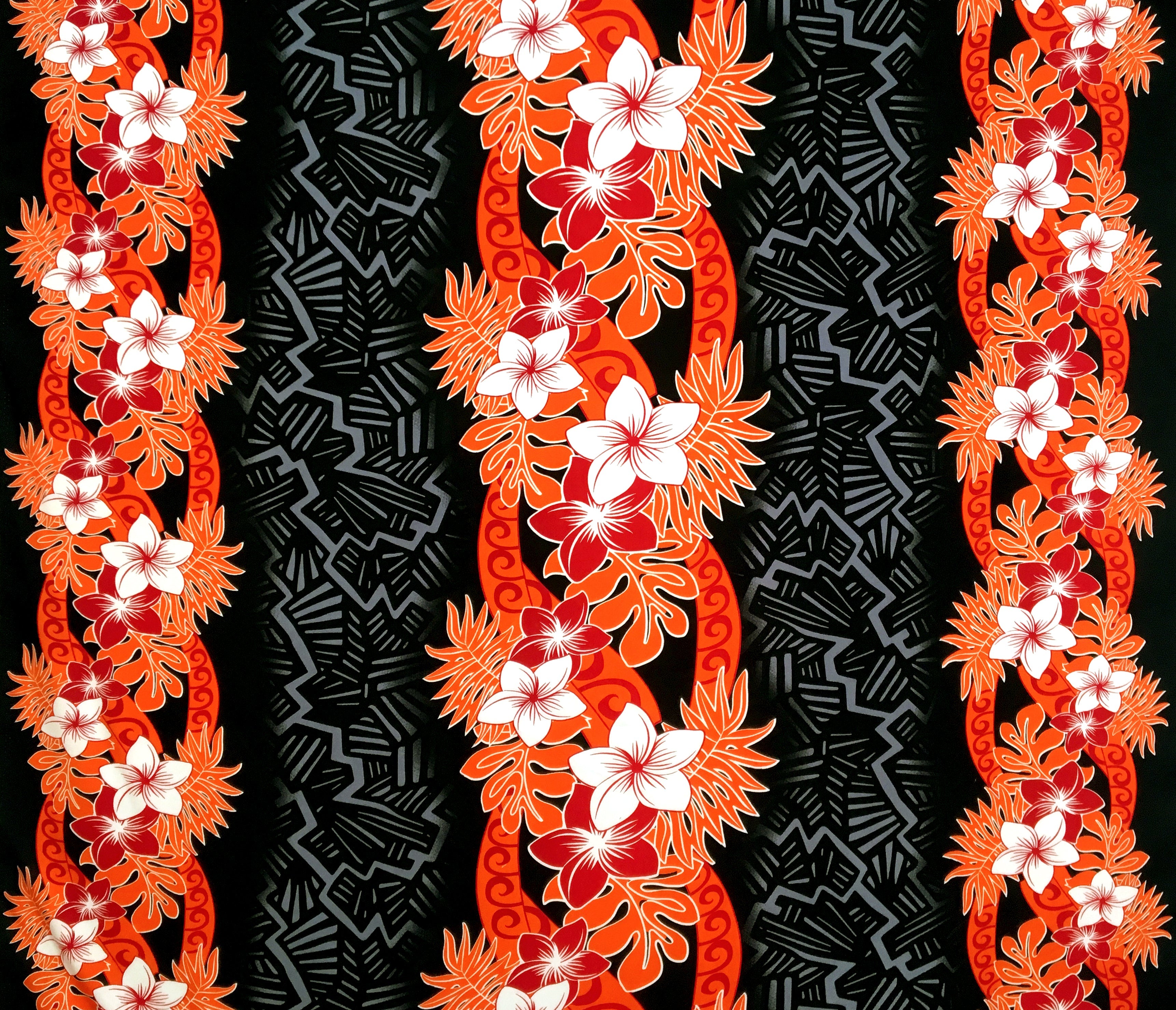 Triple Tropical Border Rayon Fabric | Islands Fabric