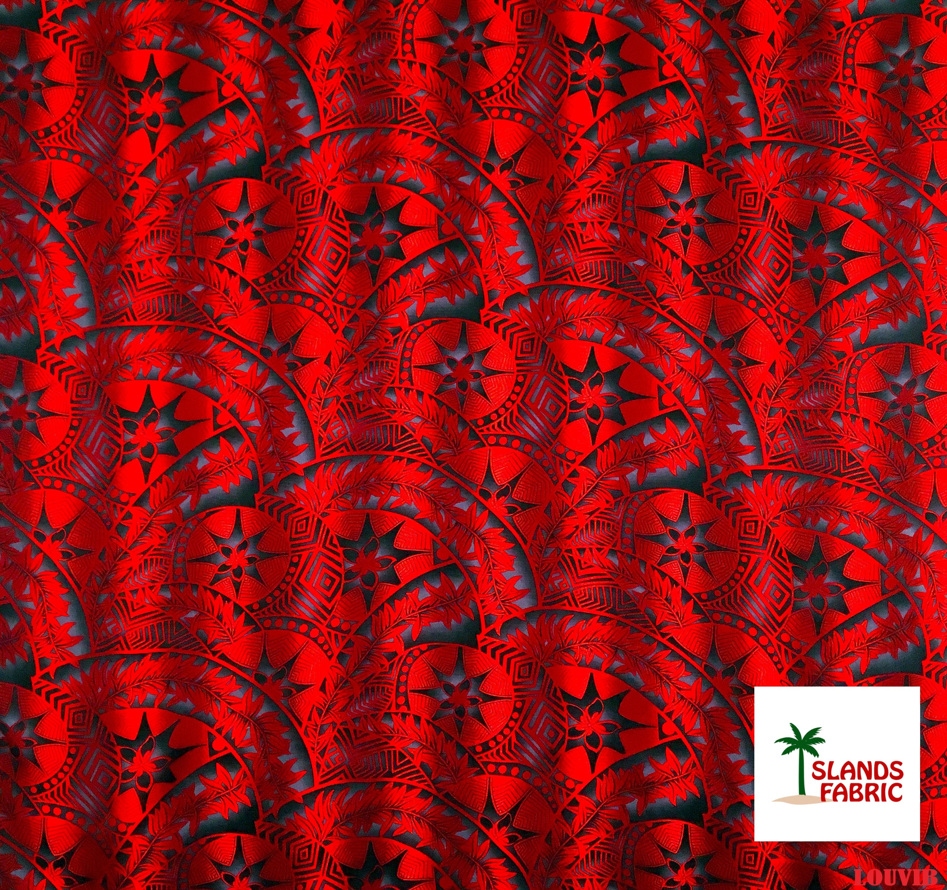 Plumeria Star Design Rayon Fabric | Islands Fabric