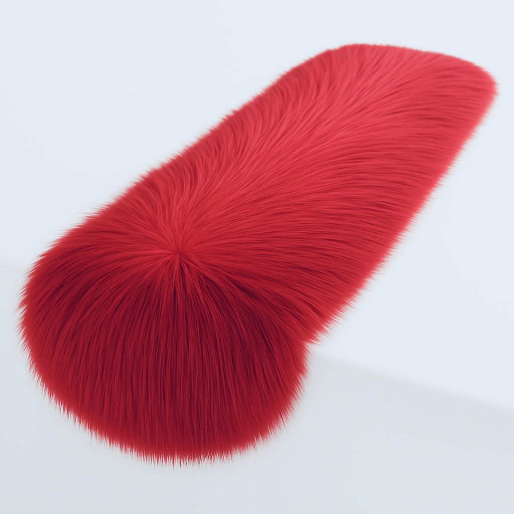 Faux Fur Table Runners red – Elegant Decor for Every Occasion - Red