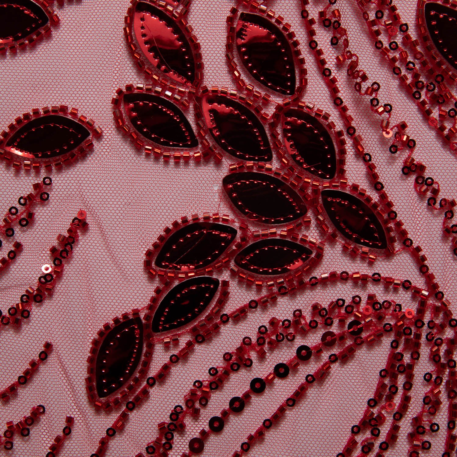 Tulle Lace Fabric Embroidered with Sophisticated Pattern 52" Wide | Exquisite Fabric