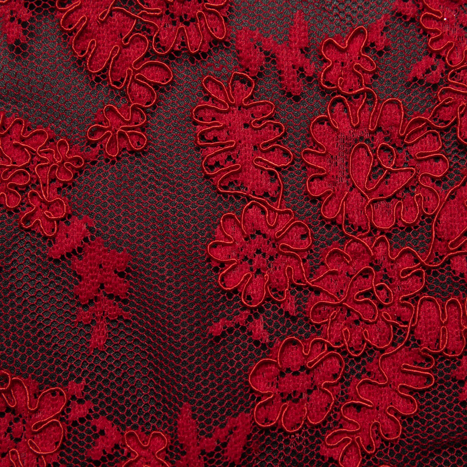 Re-Embroidered Lace Fabric with Cord and Extravagant Floral Design | Exquisite Fabric