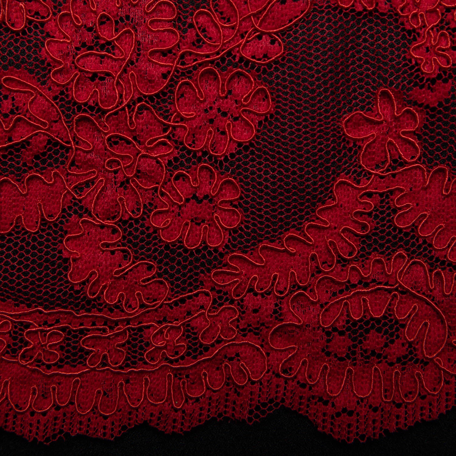 Re-Embroidered Lace Fabric with Cord and Extravagant Floral Design | Exquisite Fabric