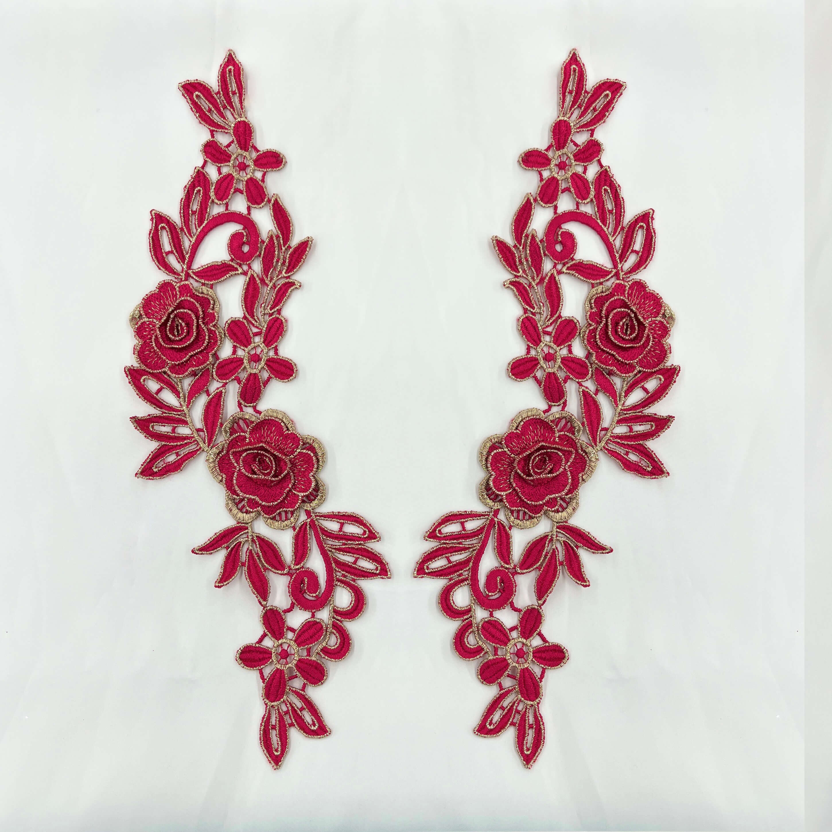 3D Floral Lace Applique Embroidered on 100% Polyester Net Mesh | Lace USA - 55305