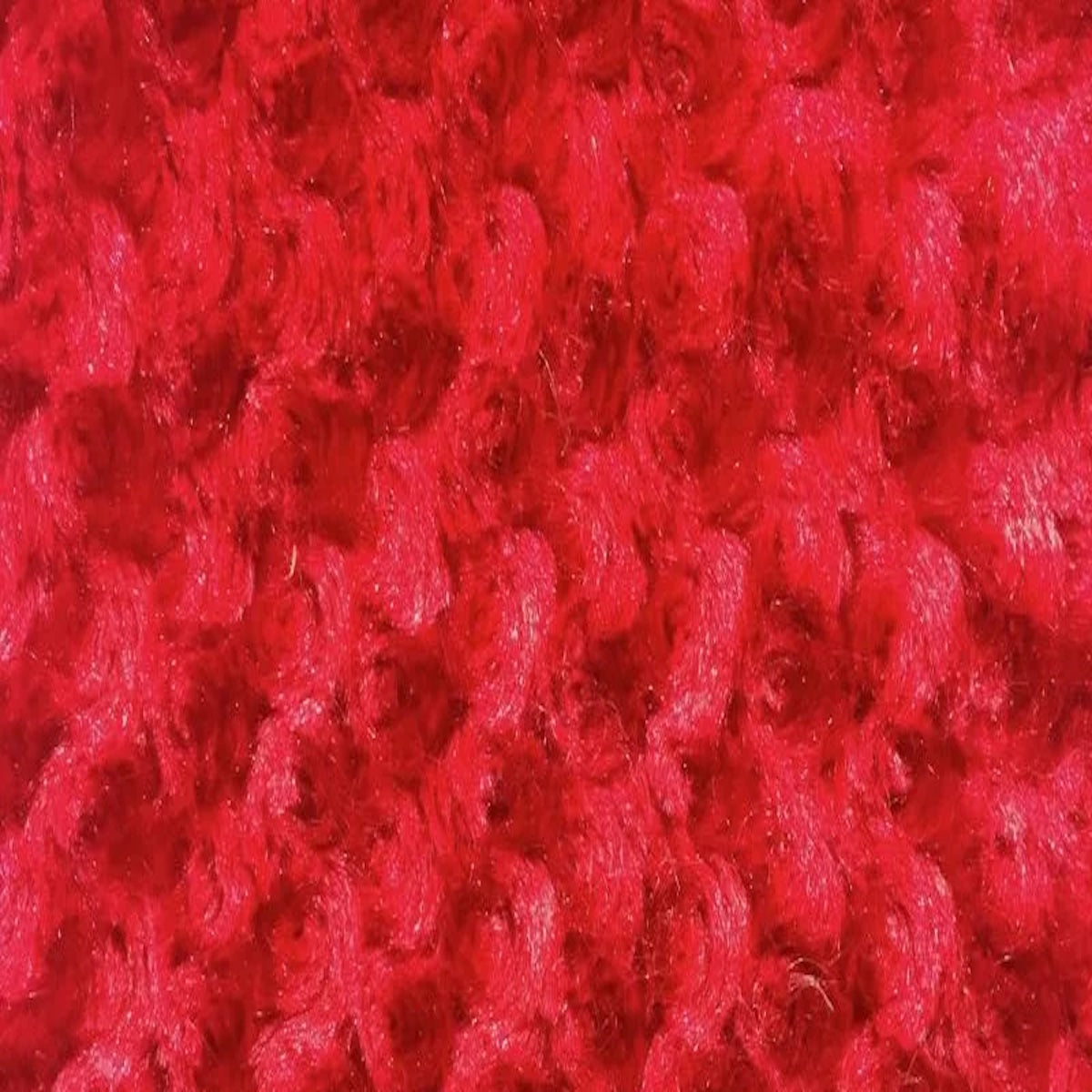 Swirl Rosebud Faux Fur Fabric
