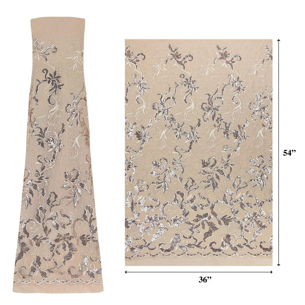 Renaissance Stretch Mesh Sequin Fabric | Blue Moon Fabrics