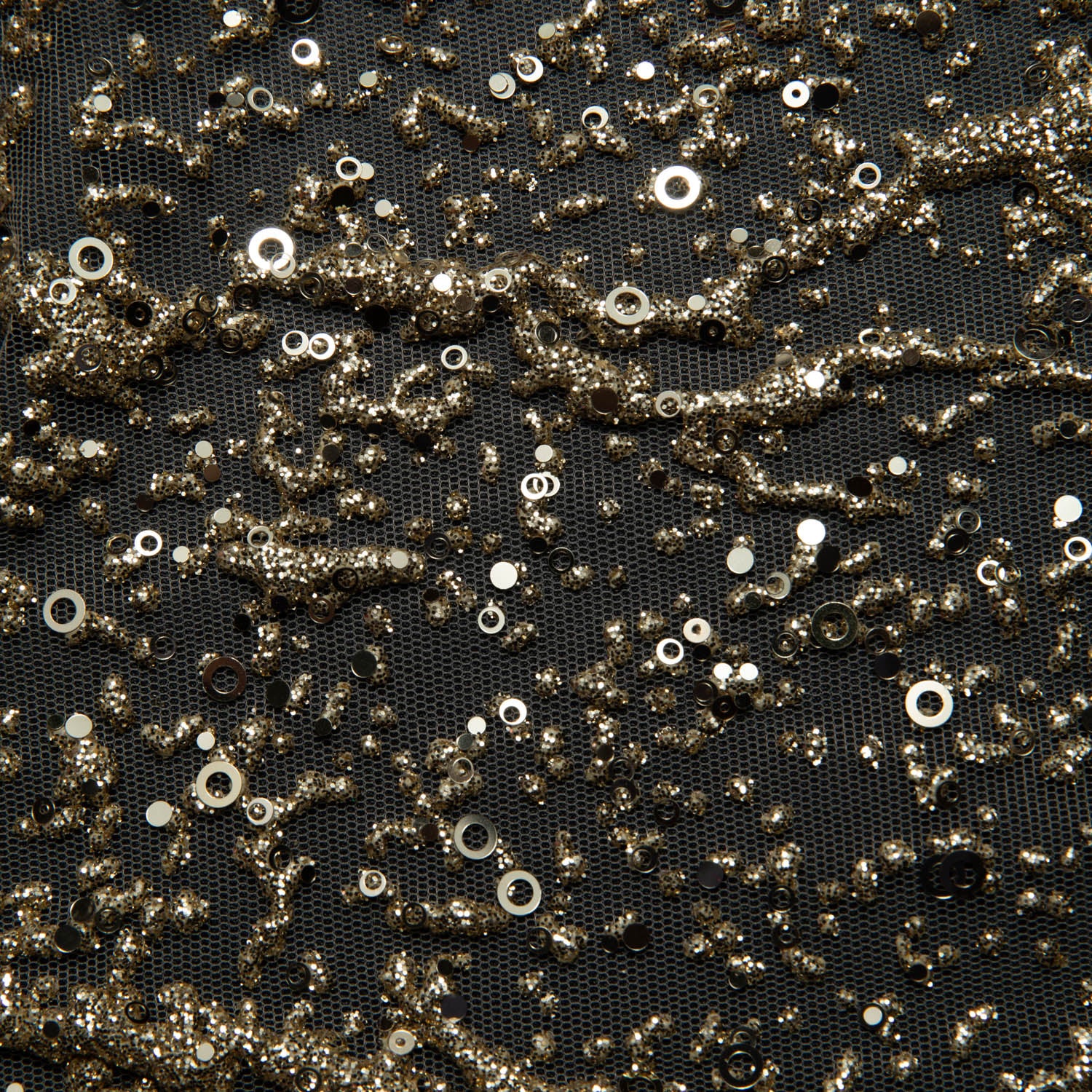 ROSE GOLD  P/SOFT LACE FABRIC GLITTER 56/58" WIDE | Exquisite Fabric