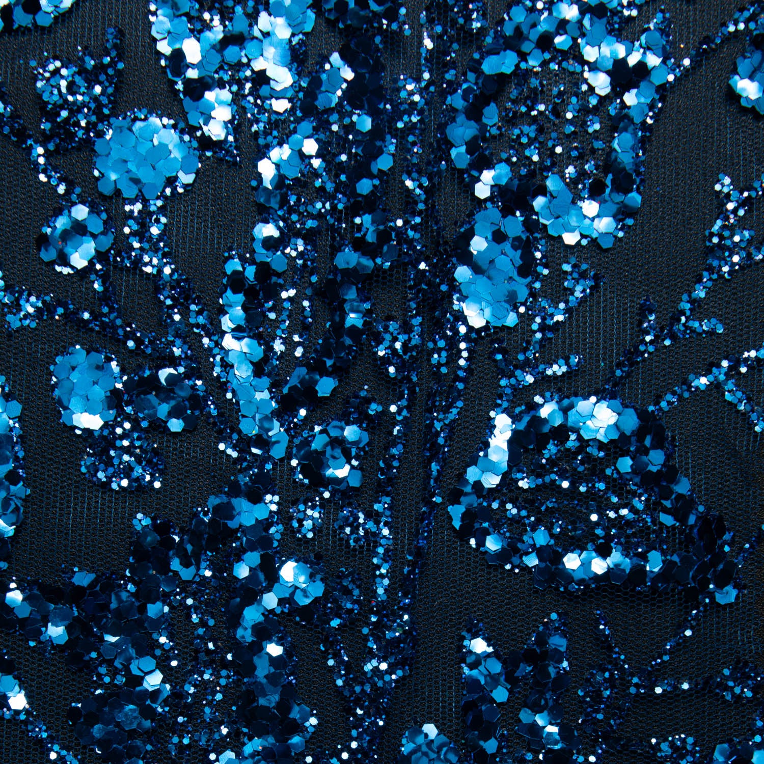 Tulle Lace Fabric with Glitter and Floral Pattern 58" Wide | Exquisite Fabric