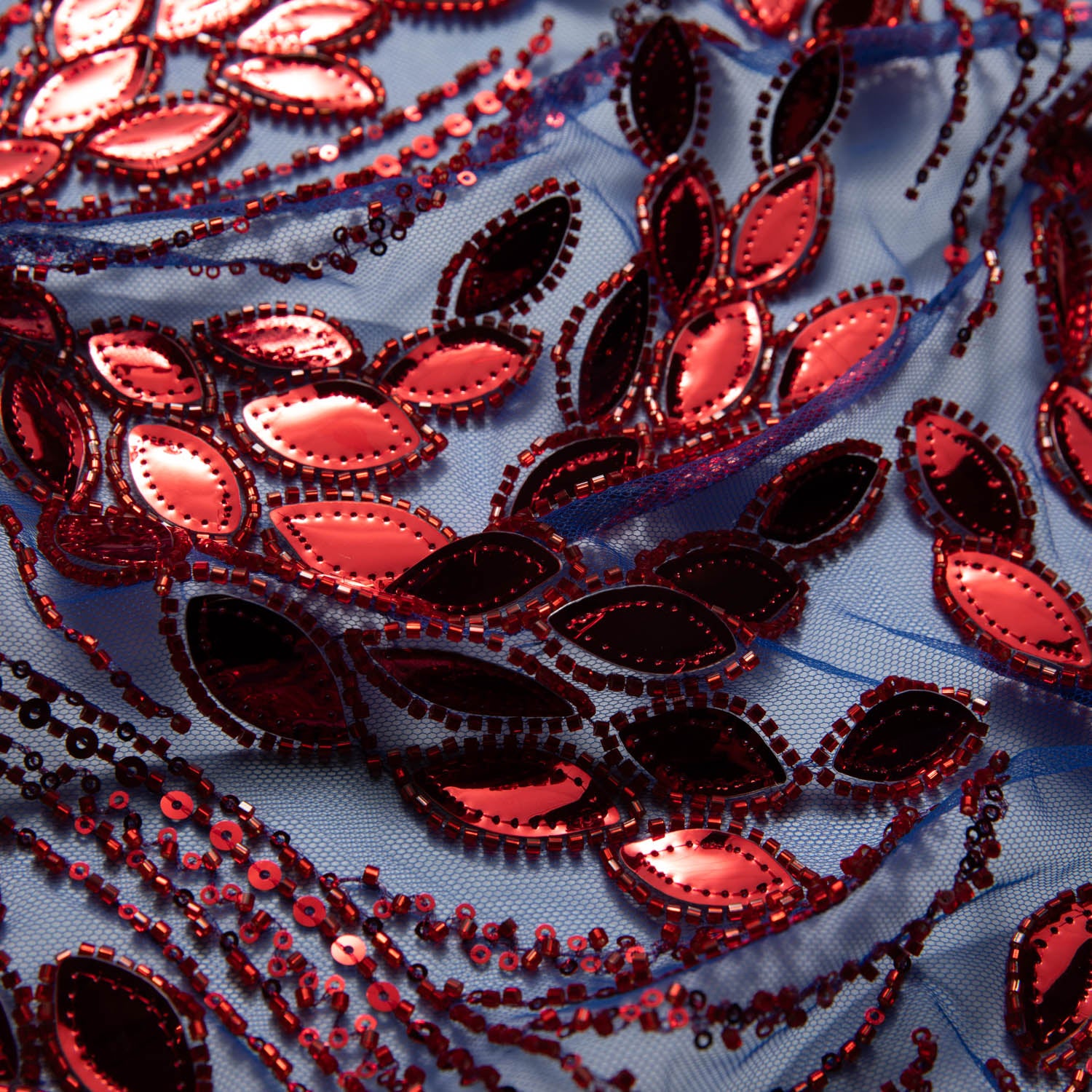 Tulle Lace Fabric Embroidered with Sophisticated Pattern 52" Wide | Exquisite Fabric