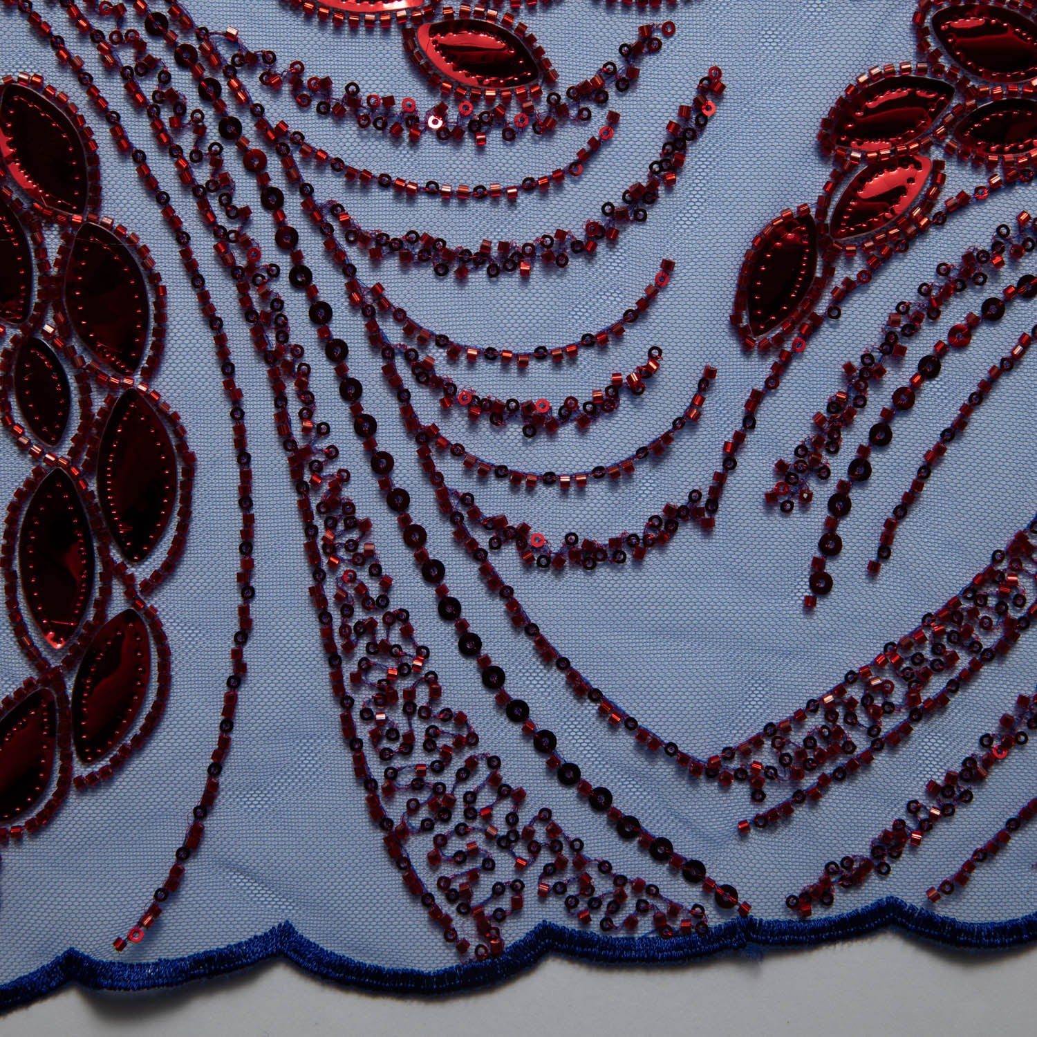 Tulle Lace Fabric Embroidered with Sophisticated Pattern 52" Wide | Exquisite Fabric