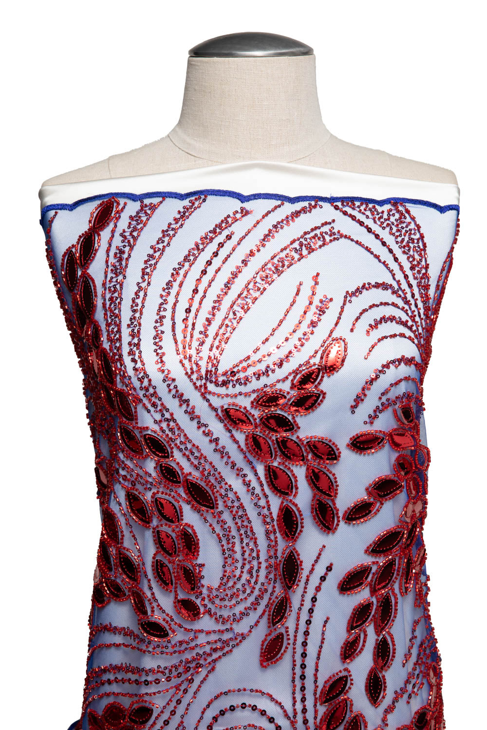 Tulle Lace Fabric Embroidered with Sophisticated Pattern 52" Wide | Exquisite Fabric