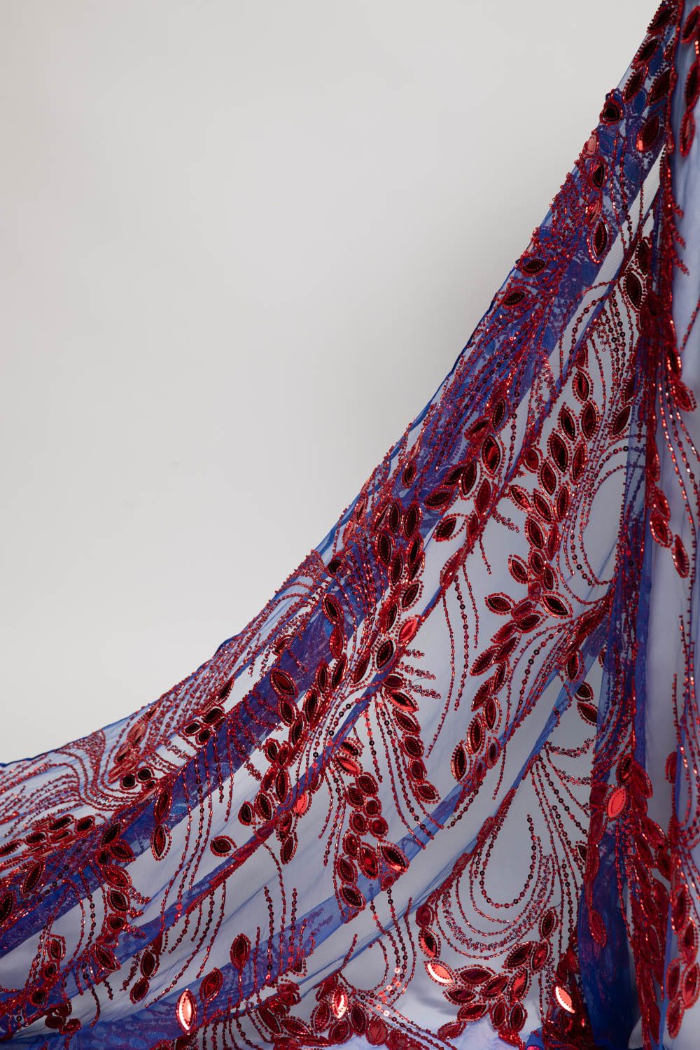 Tulle Lace Fabric Embroidered with Sophisticated Pattern 52" Wide | Exquisite Fabric