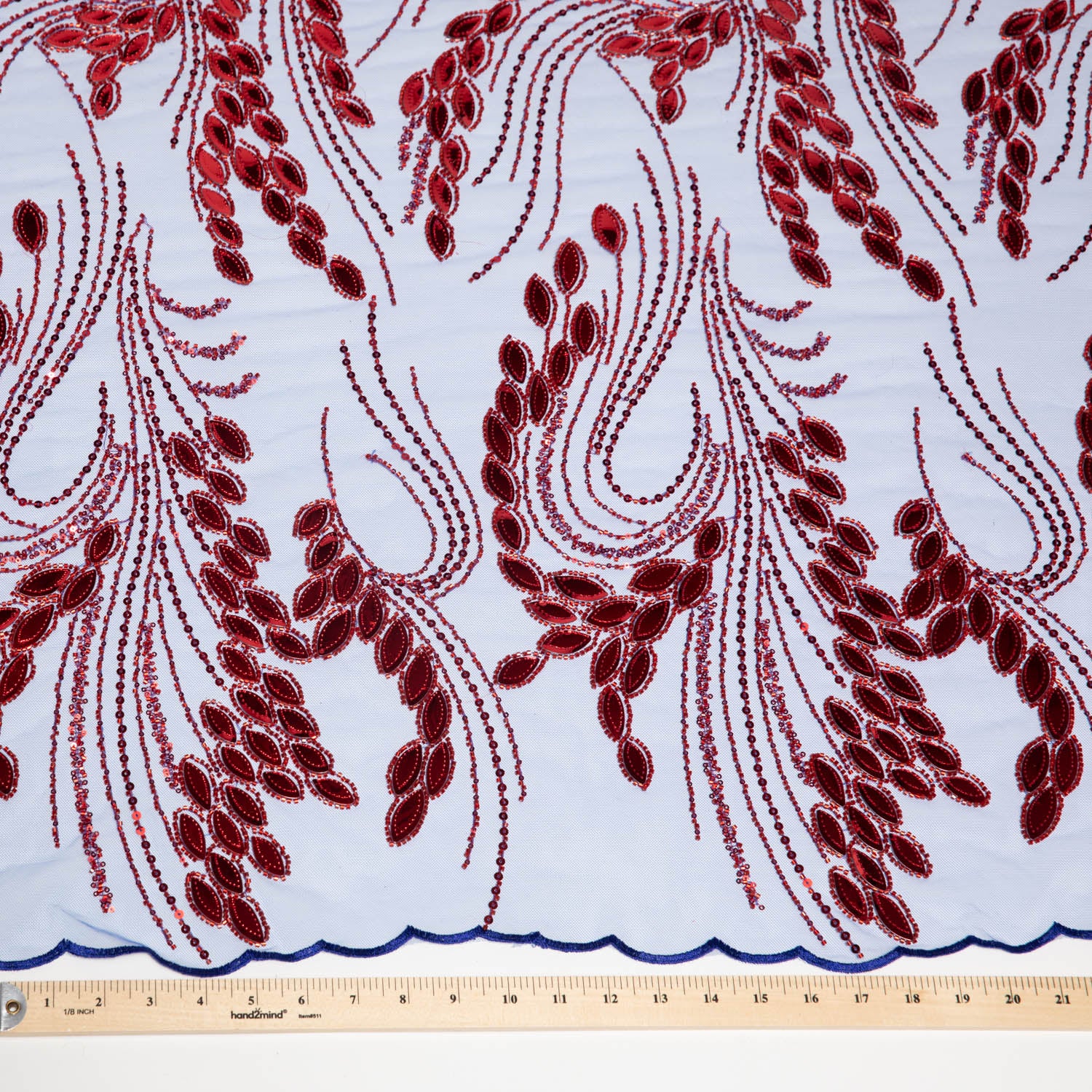 Tulle Lace Fabric Embroidered with Sophisticated Pattern 52" Wide | Exquisite Fabric