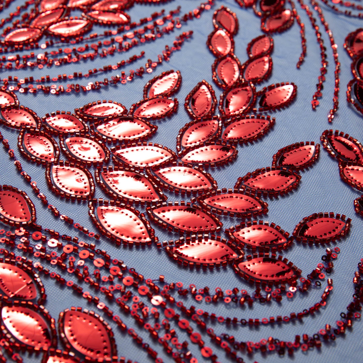 Tulle Lace Fabric Embroidered with Sophisticated Pattern 52" Wide | Exquisite Fabric