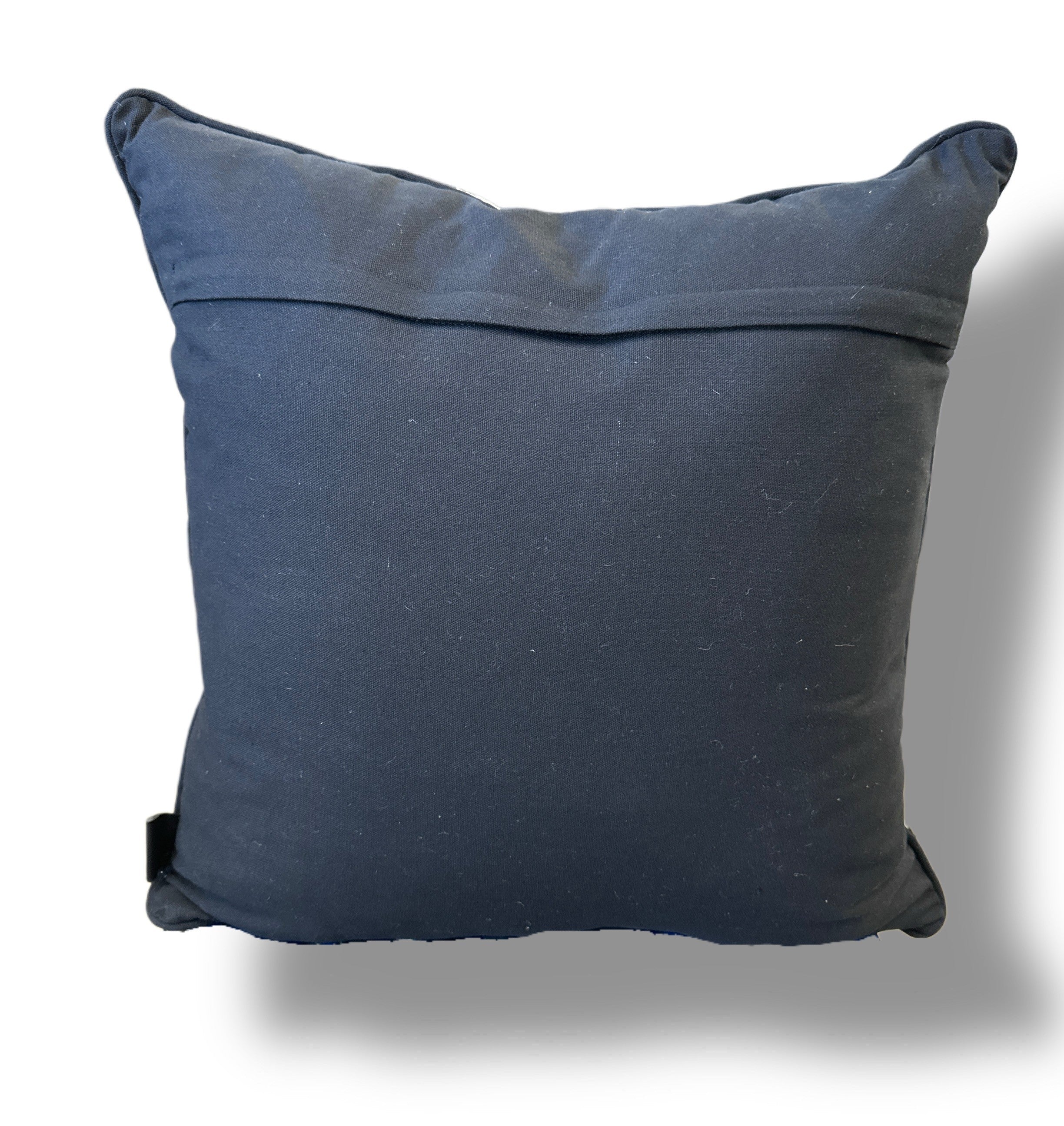 Black Velvet Pillow Featuring Beige Abstract Geometric Embroidery - SEV007.