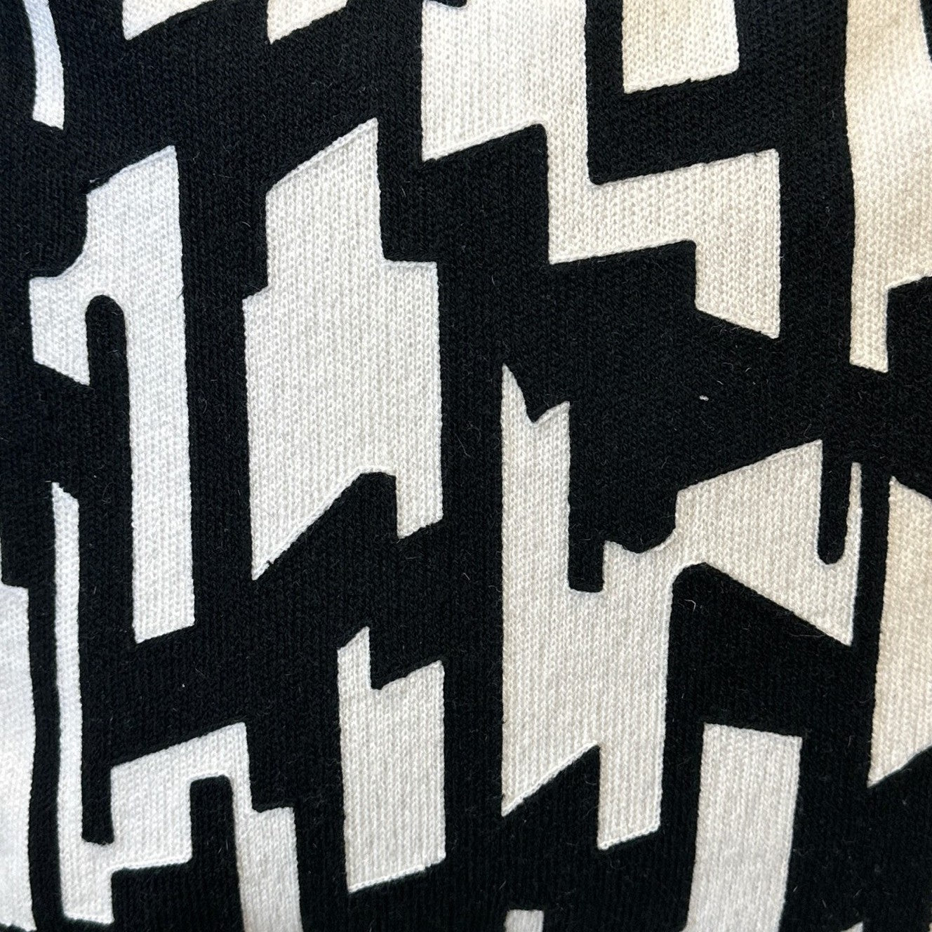 Black Velvet Pillow Featuring Beige Abstract Geometric Embroidery - SEV007.
