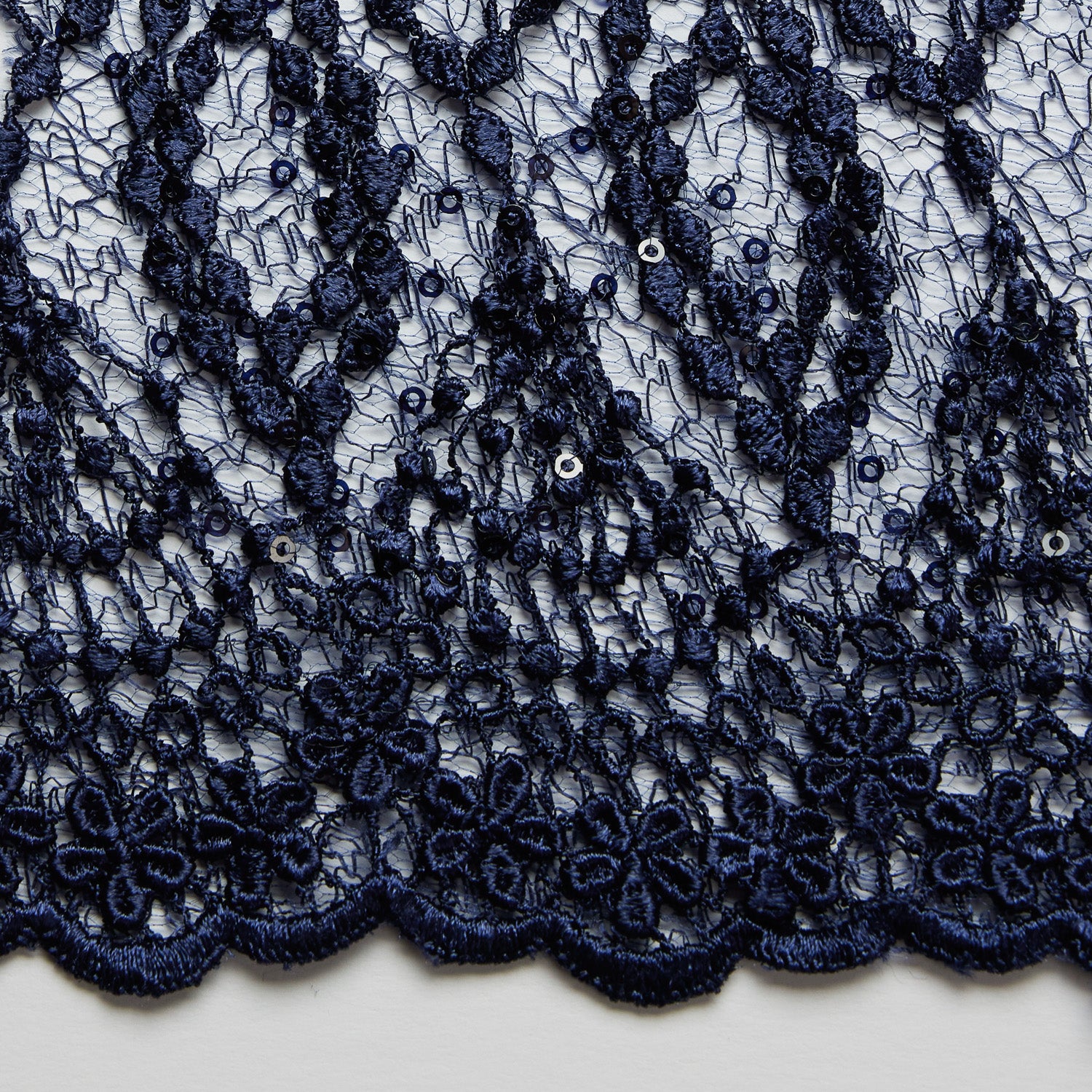 SUSEMI TULLE METTALIC EMB W/SQ 100% POLYESTER  50/52" - Exquisite Fabric