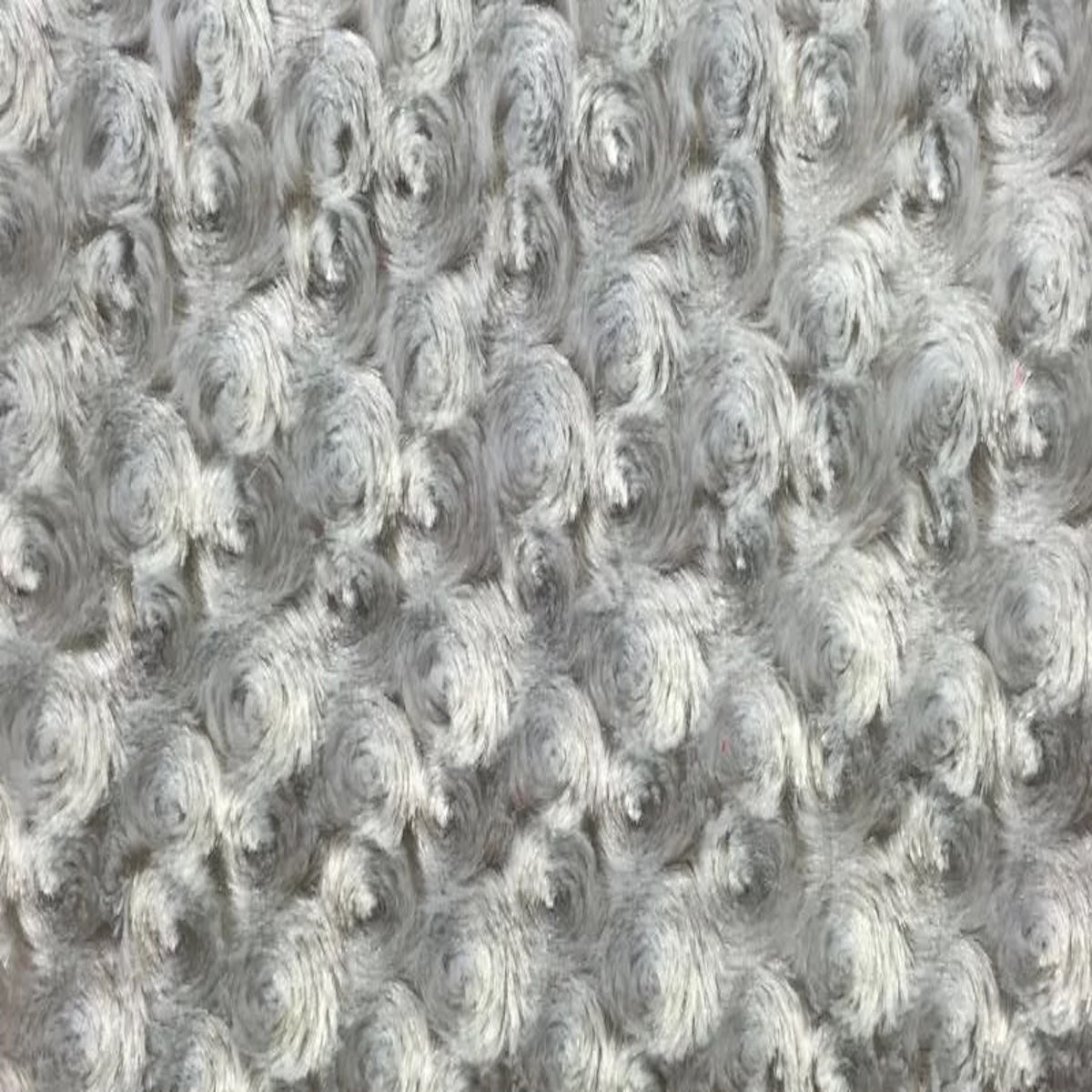 Swirl Rosebud Faux Fur Fabric