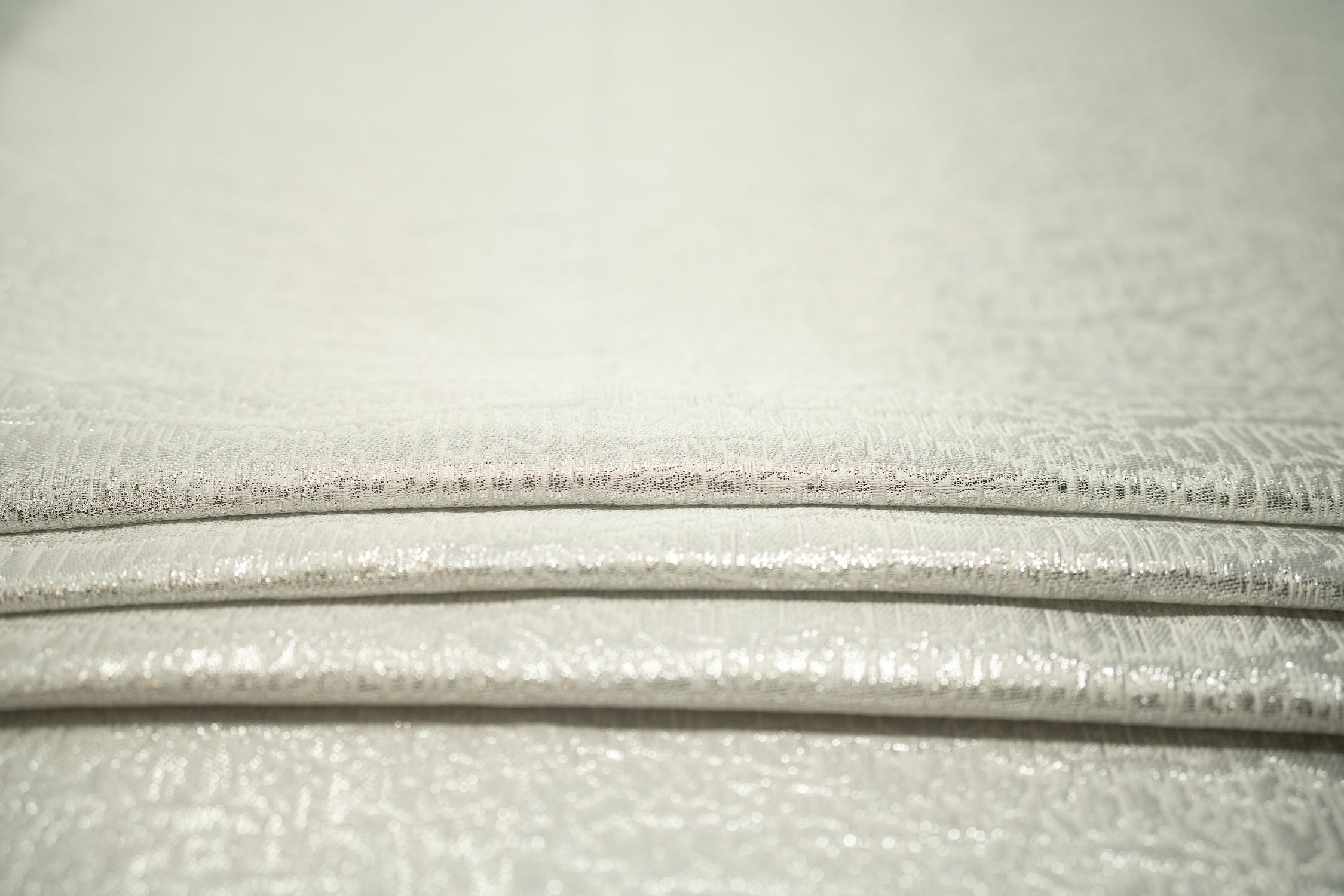 Snow Storm Metallic Brocade Fabric | Blue Moon Fabrics