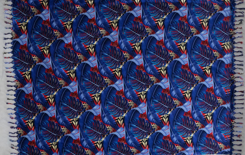 Split Leaf Banana Leaf Sarong with Fringes | Islands Fabric