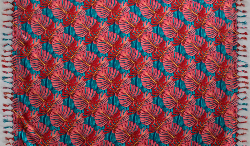 Split Leaf Sarong with Fringes | Islands Fabric