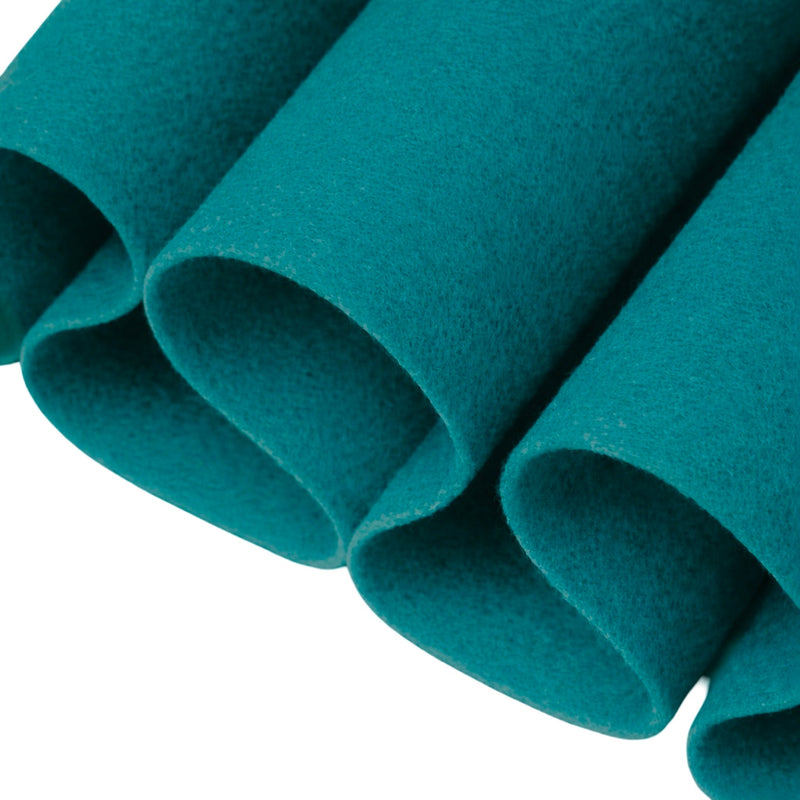 Acrylic Felt Fabric 1.6mm – Turquoise, 72" Wide, 160 GSM | By the Yard