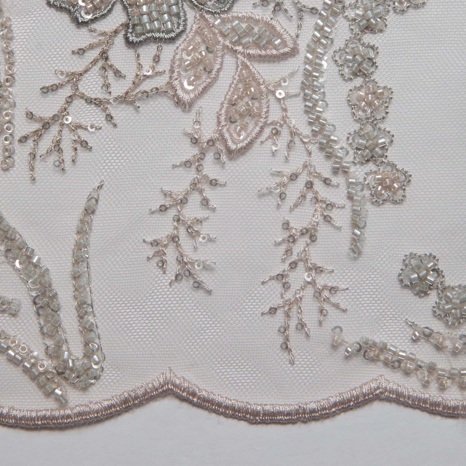 Tulle Lace Fabric Embroidered with Incredible Floral Design 52" Wide | Exquisite Fabric