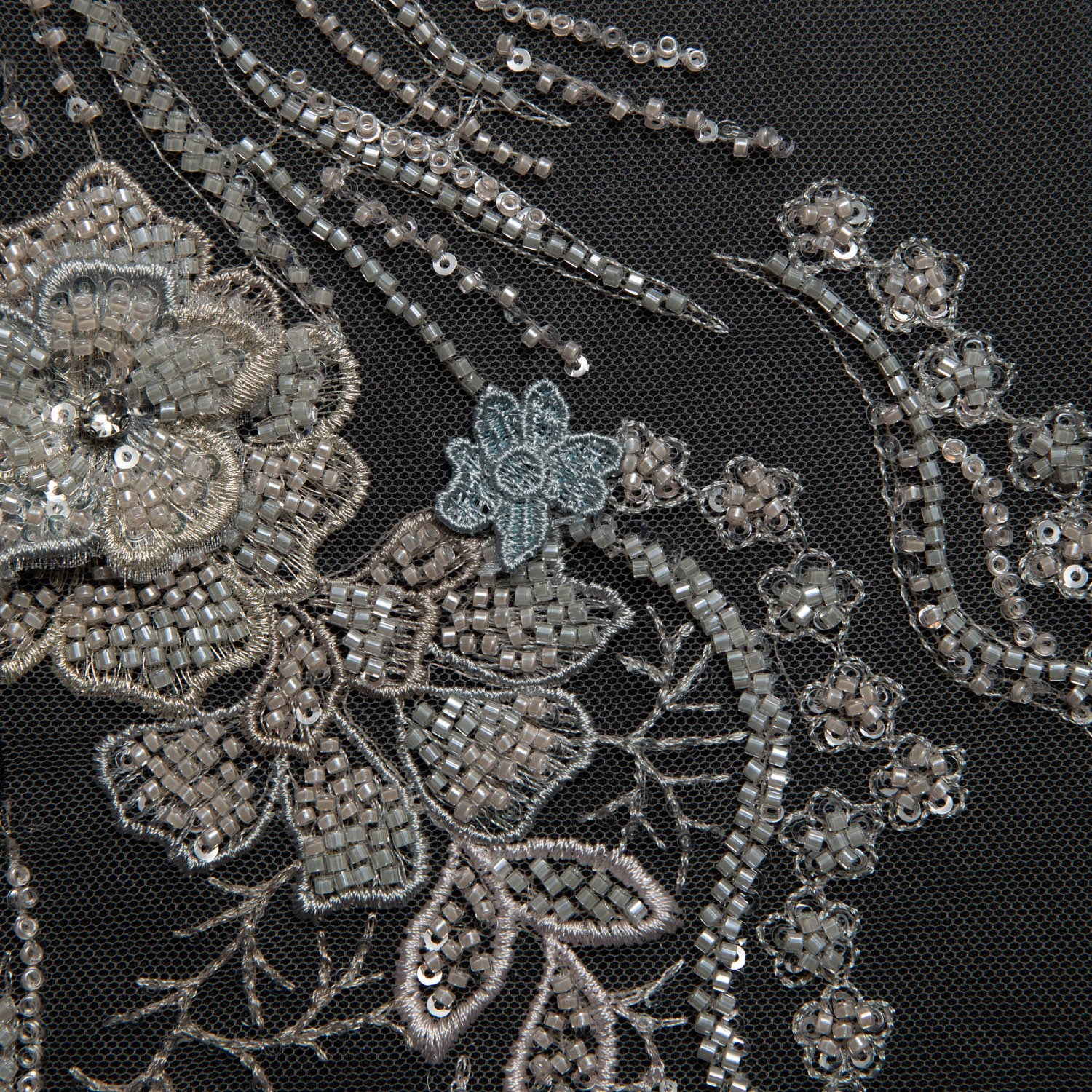 Tulle Lace Fabric Embroidered with Incredible Floral Design 52" Wide | Exquisite Fabric