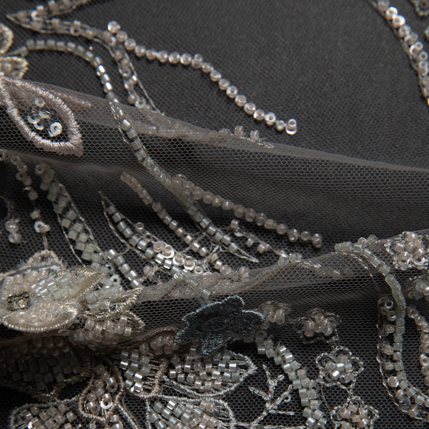 Tulle Lace Fabric Embroidered with Incredible Floral Design 52" Wide | Exquisite Fabric