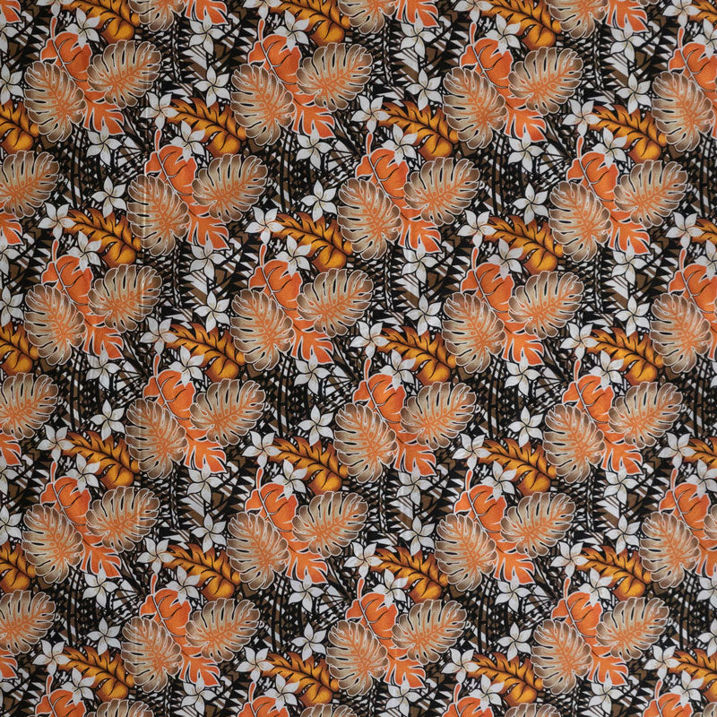 Tiare Split Leaf Monstera Poly-Cotton Fabric | Islands Fabric