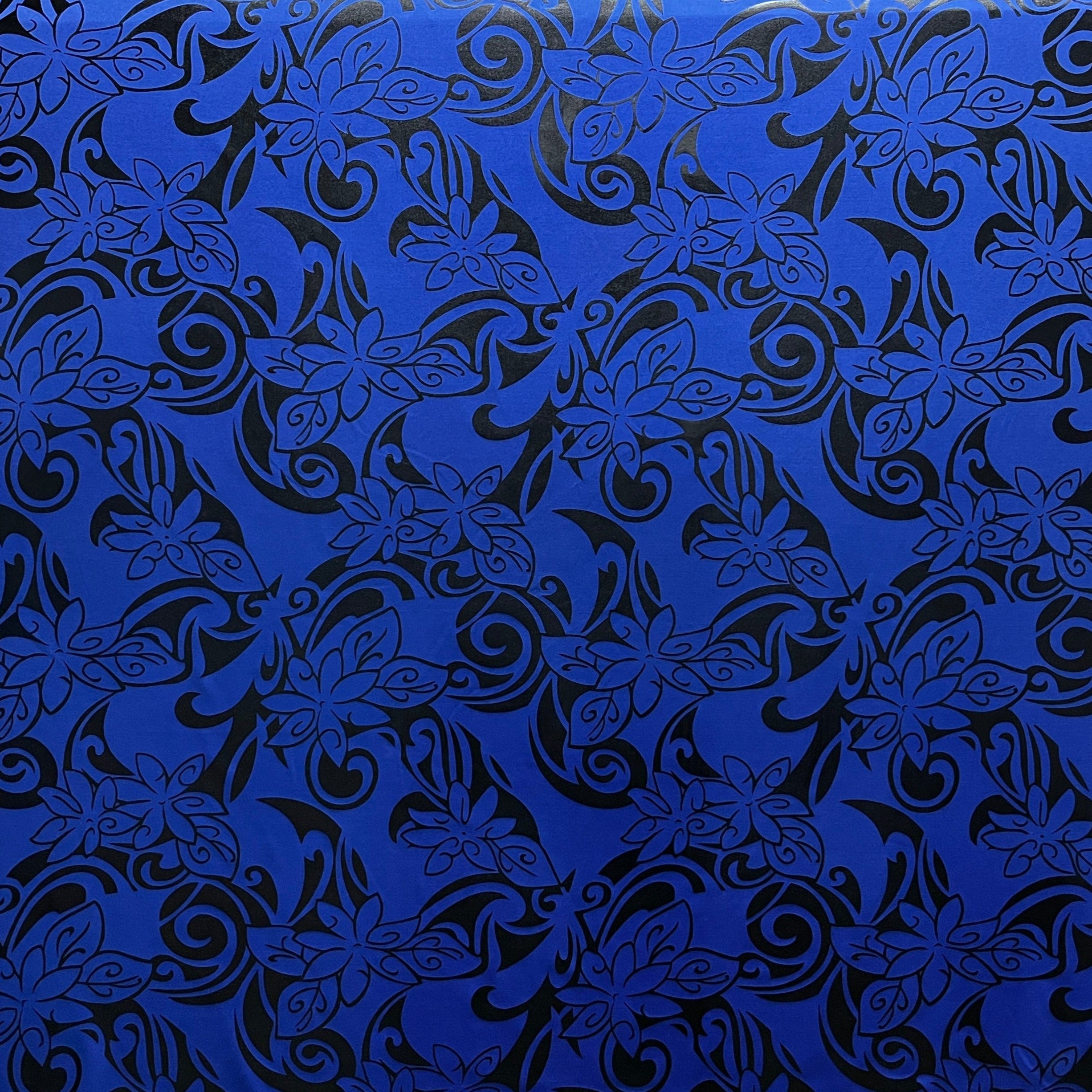 Tiare Swirls Polyester Foil Fabric | Islands Fabric