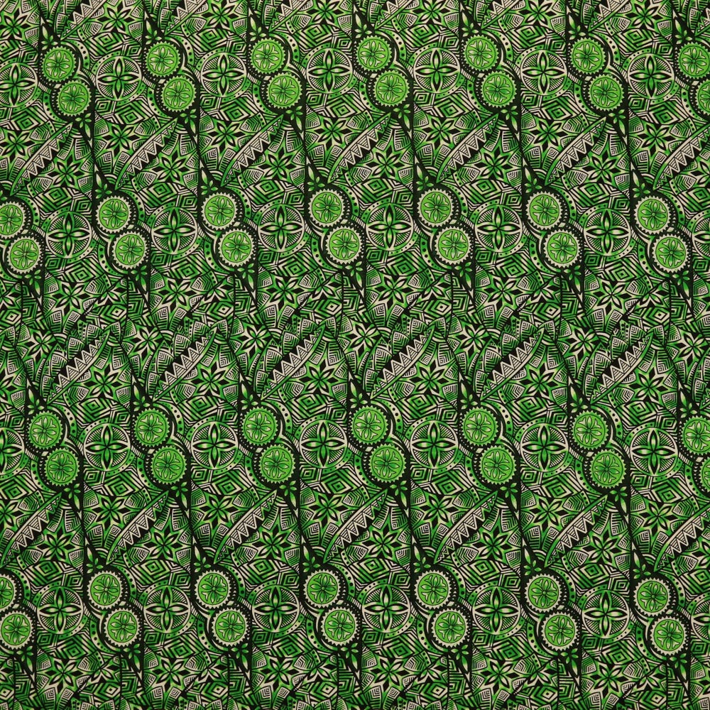 Traditional Polynesian Fijian Print Cotton Light Barkcloth Fabric | Islands Fabric