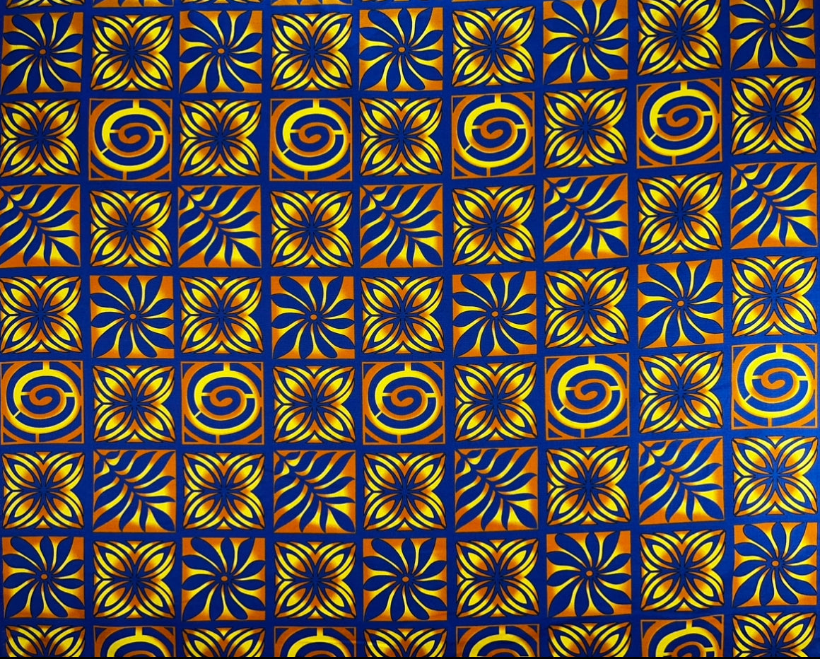 Traditional Polynesian Tapa Checkered Design Cotton Light Barkcloth Fabric | Islands Fabric