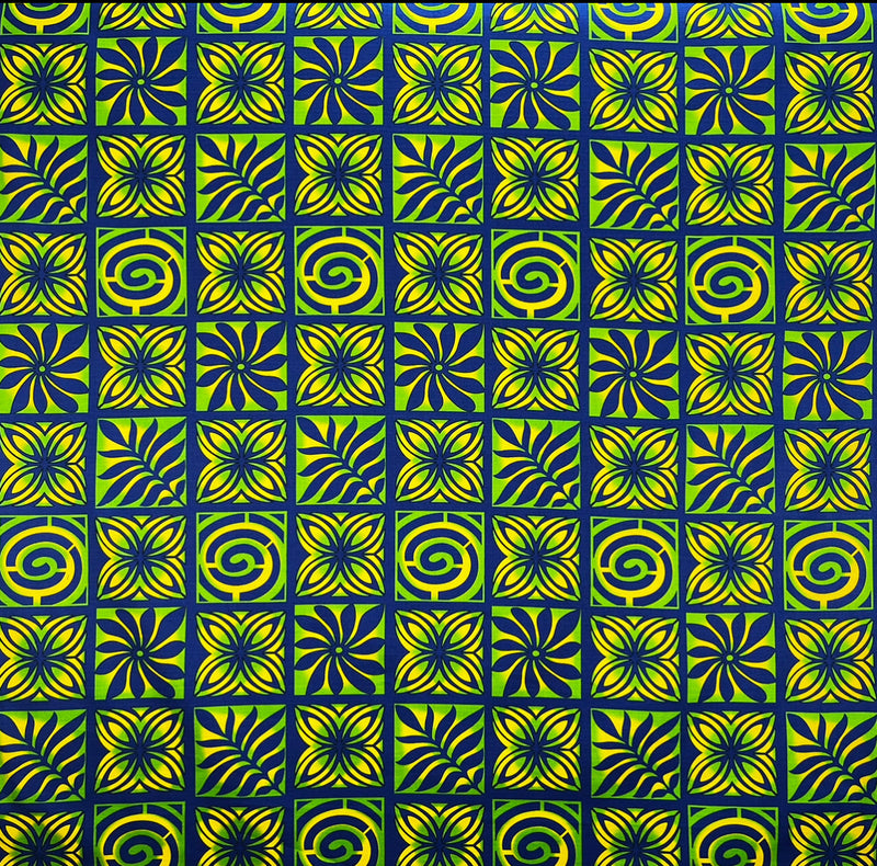 Traditional Polynesian Tapa Checkered Design Cotton Light Barkcloth Fabric | Islands Fabric