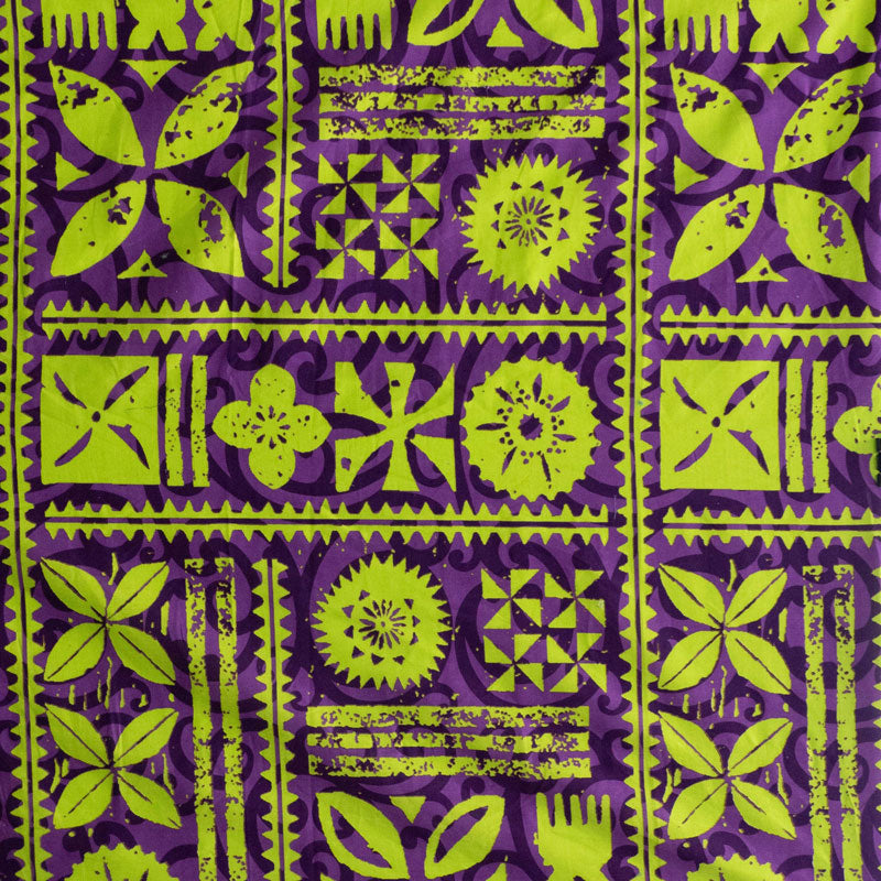 Traditional Polynesian Tapa Design Cotton Fabric | Islands Fabric