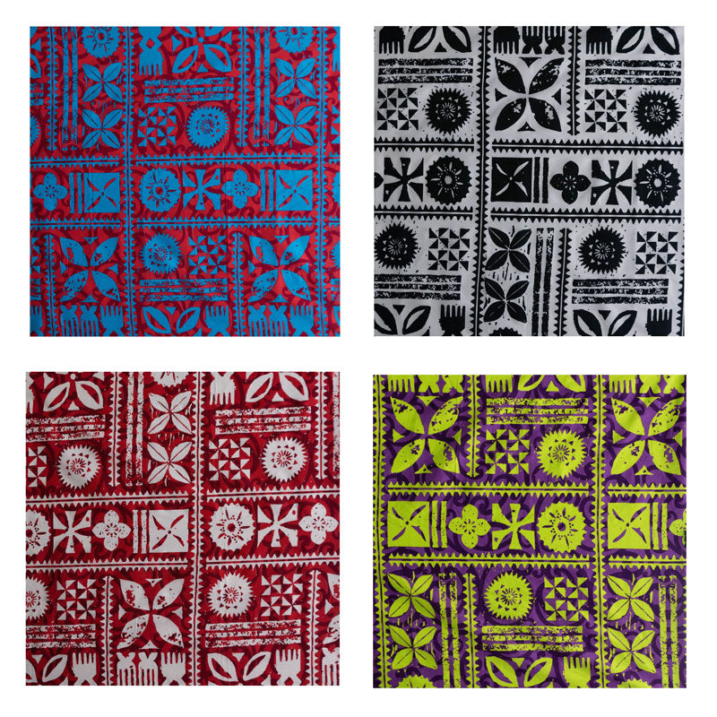Traditional Polynesian Tapa Design Cotton Fabric | Islands Fabric