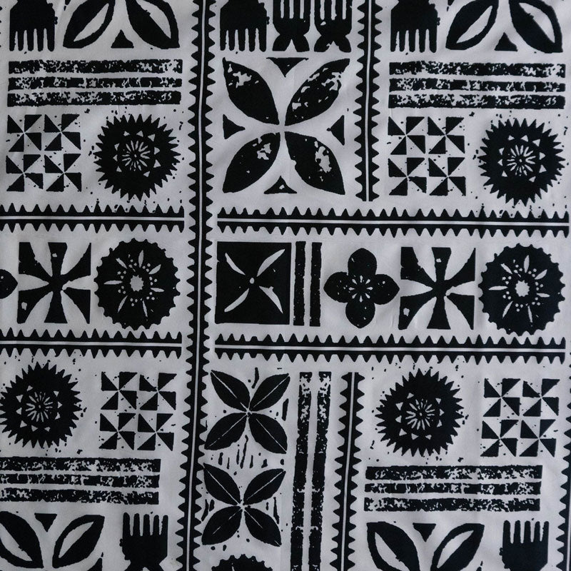 Traditional Polynesian Tapa Design Cotton Fabric | Islands Fabric