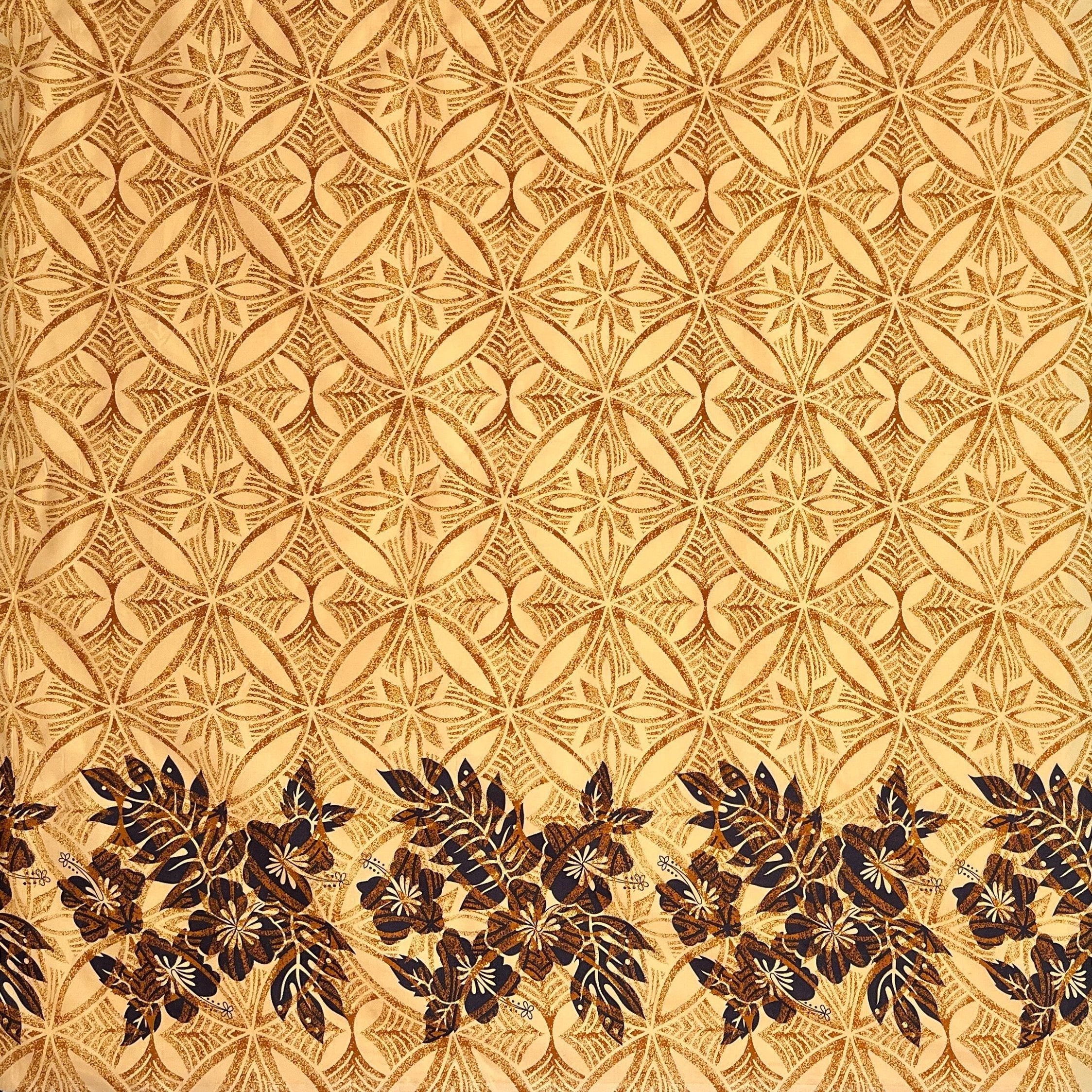 Tropical Floral Border Polyester Fabric | Islands Fabric