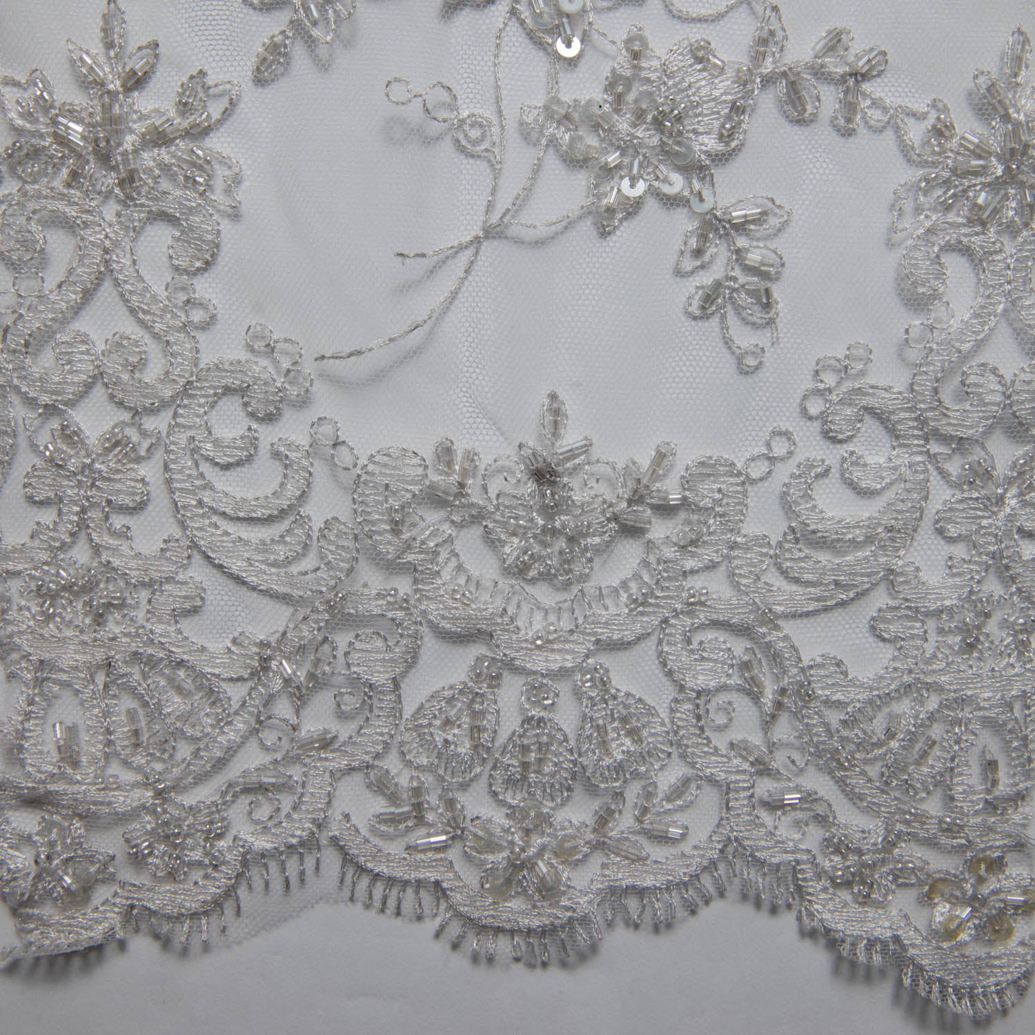 Tulle Lace Fabric Embroidered with Amazing Floral Pattern 52/54" Wide | Exquisite Fabric