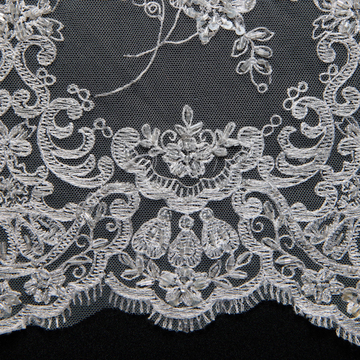 Tulle Lace Fabric Embroidered with Amazing Floral Pattern 52/54" Wide | Exquisite Fabric