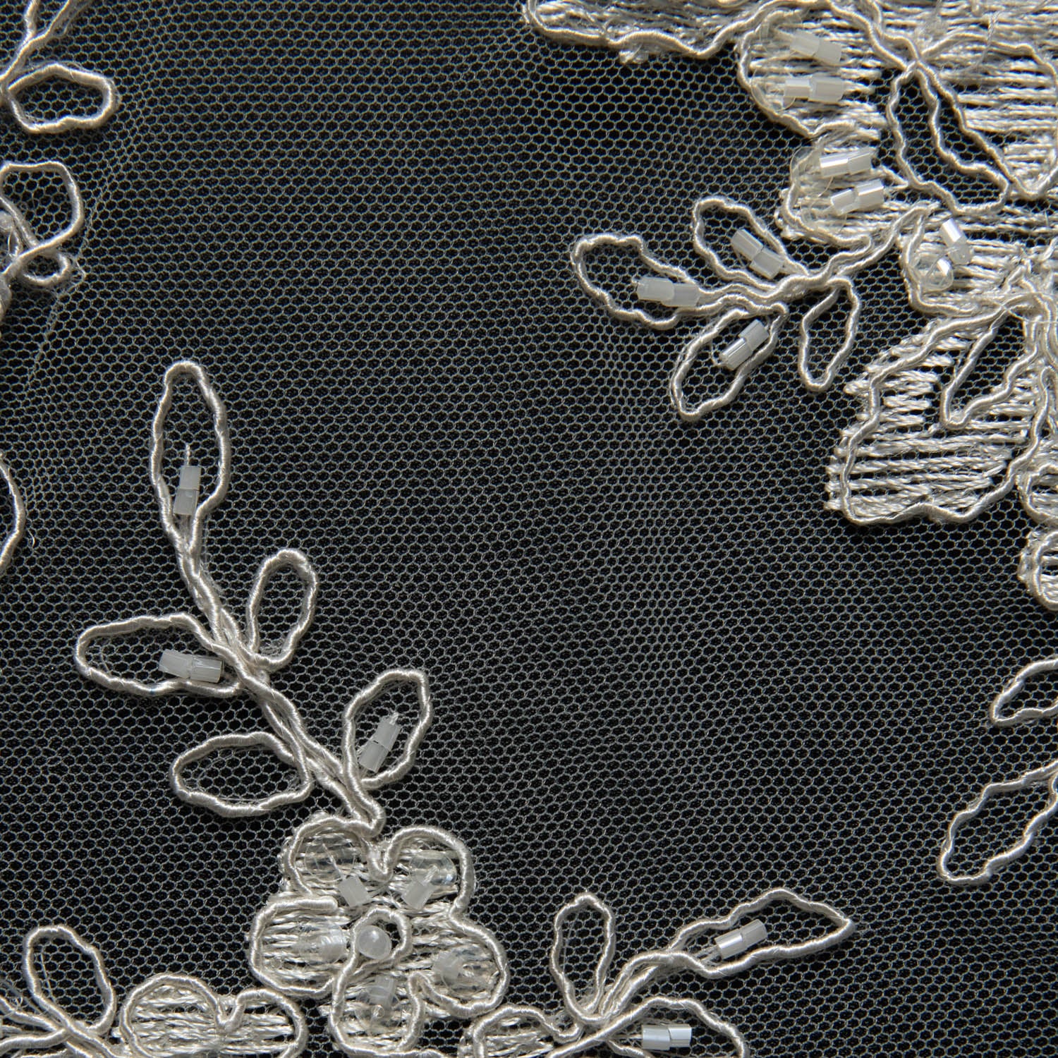 Tulle Lace Fabric Embroidered with Intricate Design 52" Wide | Exquisite Fabric