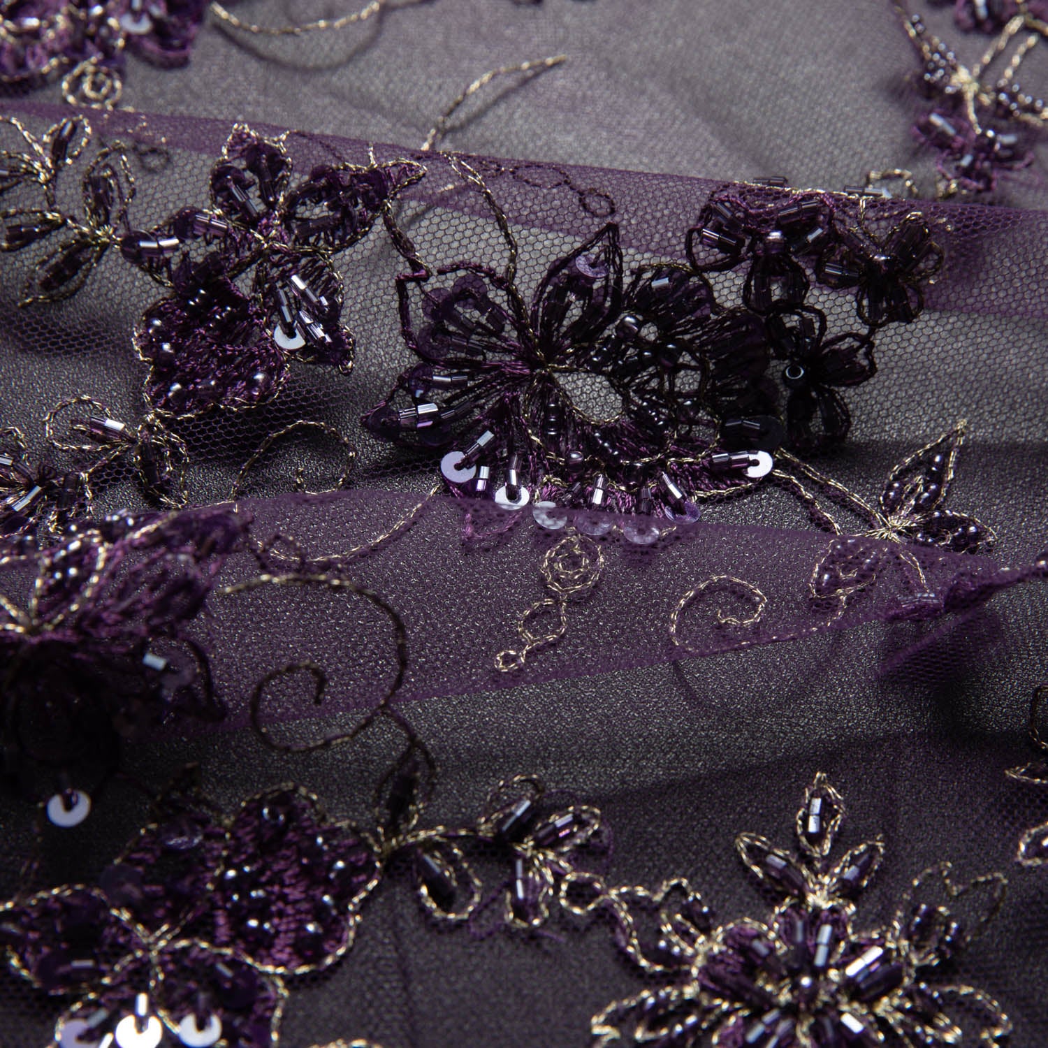 Tulle Lace Fabric Embroidered with Amazing Floral Pattern 52/54" Wide | Exquisite Fabric