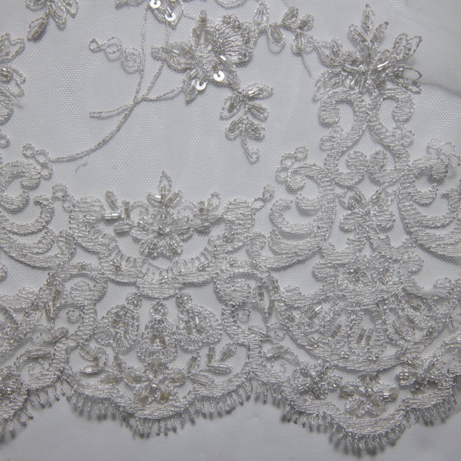 Tulle Lace Fabric Embroidered with Amazing Floral Pattern 52/54" Wide | Exquisite Fabric