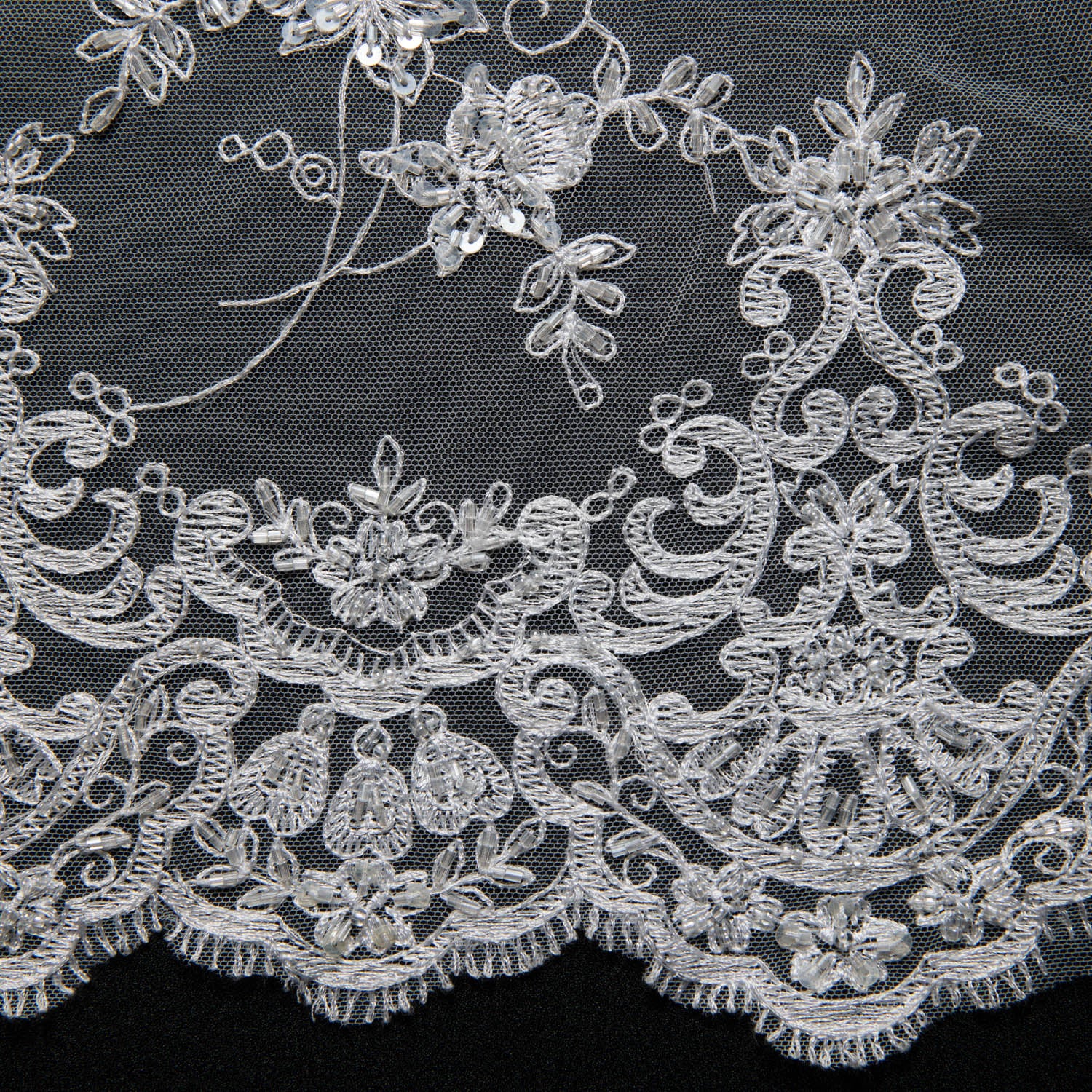 Tulle Lace Fabric Embroidered with Amazing Floral Pattern 52/54" Wide | Exquisite Fabric