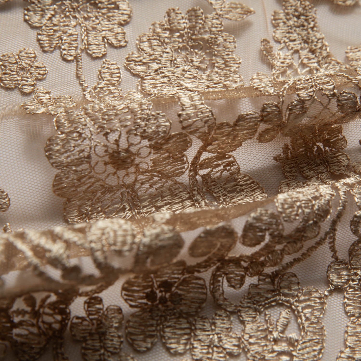 Tulle Lace Fabric Embroidered with Beautiful Intricate Pattern 52" Wide | Exquisite Fabric
