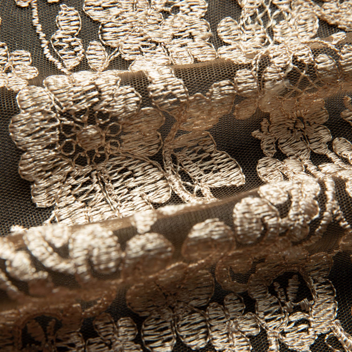 Tulle Lace Fabric Embroidered with Beautiful Intricate Pattern 52" Wide | Exquisite Fabric