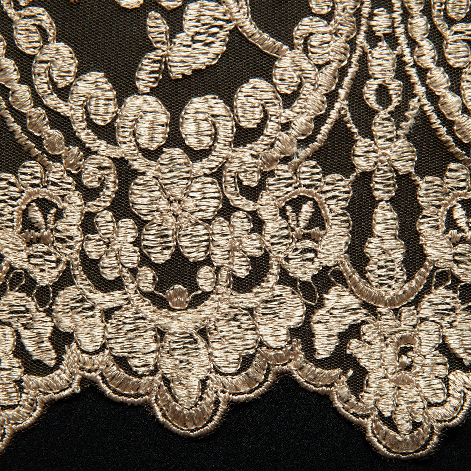Tulle Lace Fabric Embroidered with Beautiful Intricate Pattern 52" Wide | Exquisite Fabric